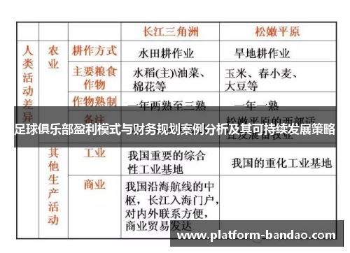 足球俱乐部盈利模式与财务规划案例分析及其可持续发展策略